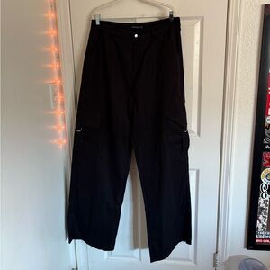 Black Cargo Trousers